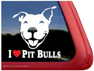 Nicker Sticker I Love Pit Bulls