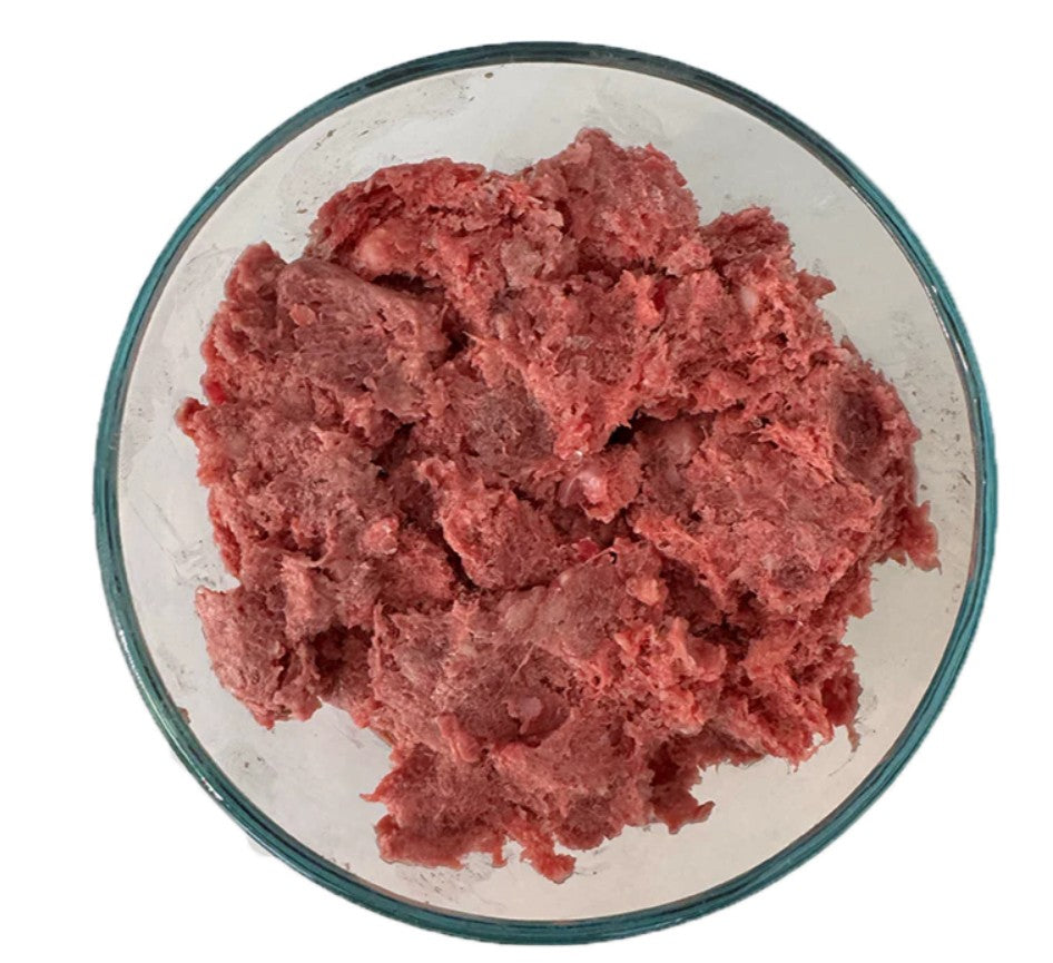 Albright's Raw dog Food - Raw Duck in a bowl