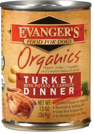 Evangers 100% Organic Turkey with Potato And Carrots Canned Dog Food