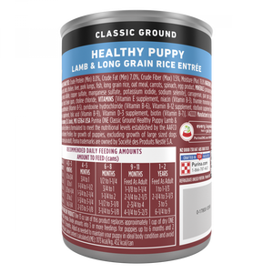 Purina ONE SmartBlend Classic Healthy Puppy Ground Lamb & Long Grain Rice Canned Dog Food