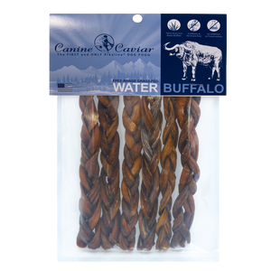 Canine Caviar Buffalo Braided Stix Dog Treats