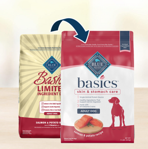 Blue Buffalo Basics Adult Skin & Stomach Care Salmon & Potato Recipe Dry Dog Food