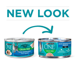 Purina ONE Grain Free Premium Pate Whitefish Canned Cat Food