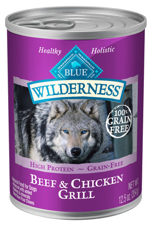 Blue Buffalo Wilderness High-Protein Grain-Free Beef & Chicken Grill Adult Canned Dog Food