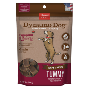 Cloud Star Dynamo Dog Tummy Soft Chews Grain Free Pumpkin & Ginger Dog Treats