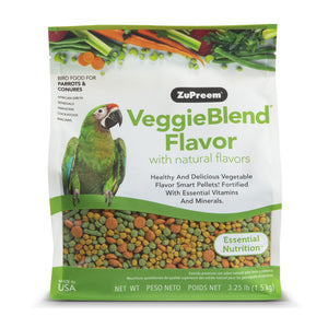 Zupreem VeggieBlend Flavor Food with Natural Flavors for Parrots and Conures