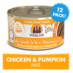 Weruva Classic Cat Pate Who wants to be a Meowionaire with Chicken & Pumpkin Canned Cat Food