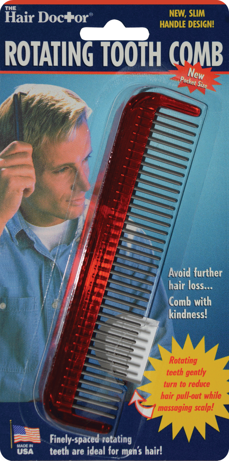 comb with spinning teeth The Hair Doctor Rotating Tooth Comb 5 Inch