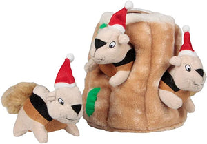 Outward Hound Hide A Squirrel Holiday Puzzle Dog Toy