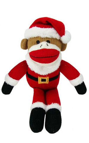 Lulubelles Holiday Santa Sock Monkey by Huxley & Kent