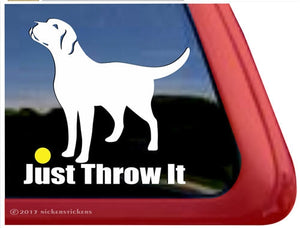 Nicker Sticker Golden Retriever - Just Throw It